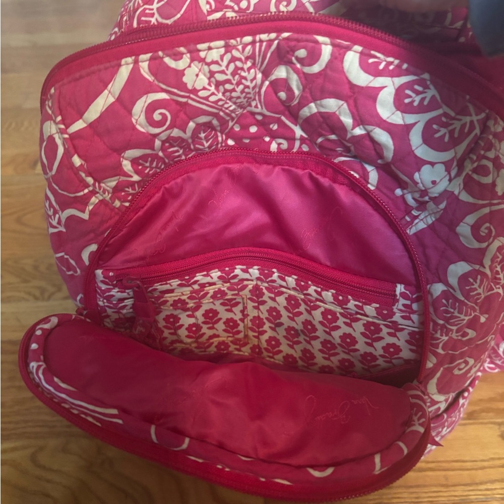 Pink and White Patterned Backpack - Picture 7 of 10